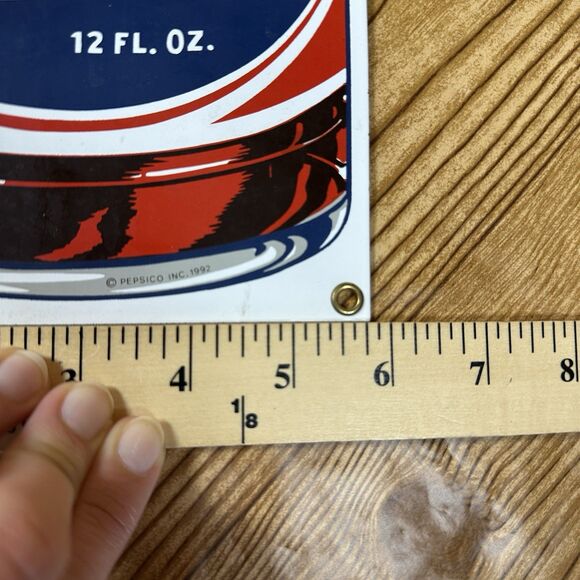 Vintage Pepsi Cola Ande Rooney Porcelain Enamel Hanging Sign 21”x6” 1992 - Picture 10 of 10